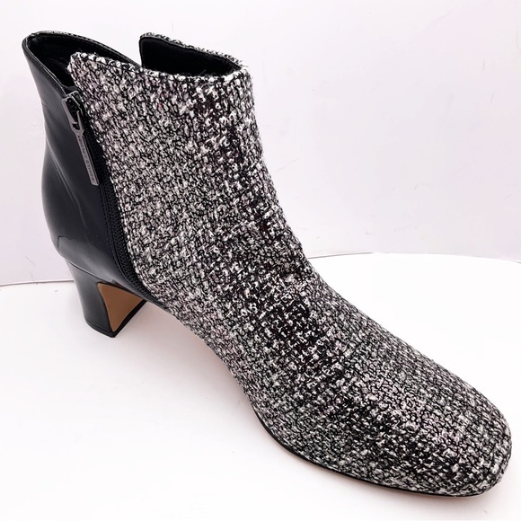 {Donald J. Pliner} Jakk Tweed/Patent Leather Boots - Picture 4 of 16